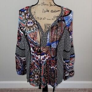 Daniel Rainn mixed print blouse